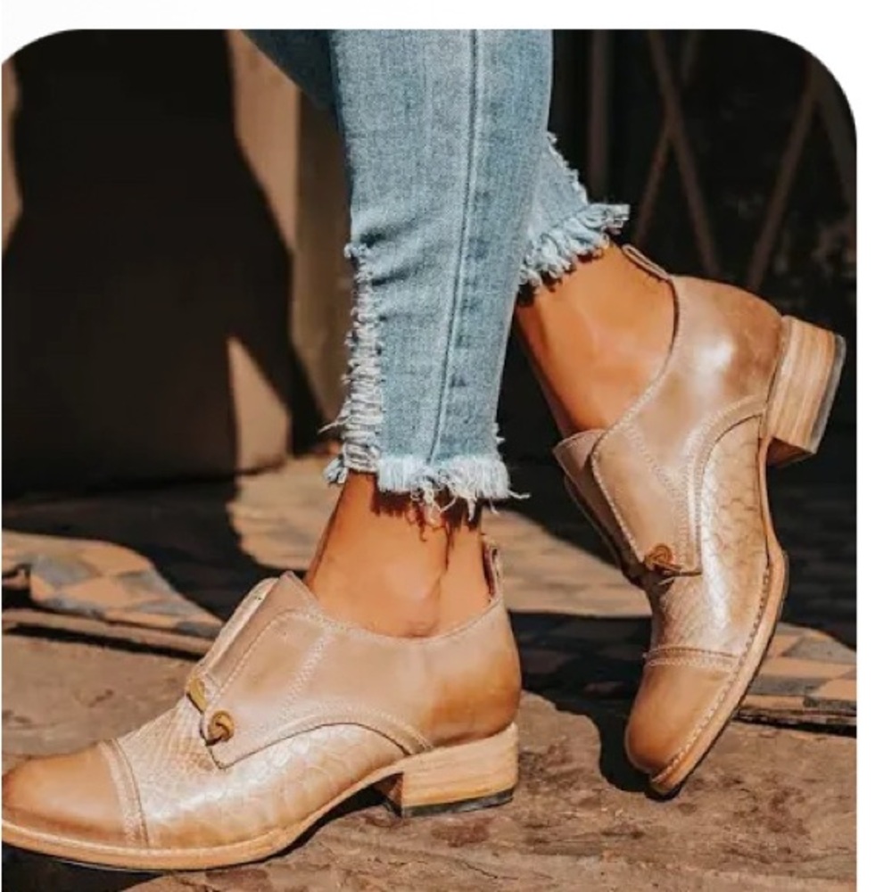 Freebird Tan Leather Loafers